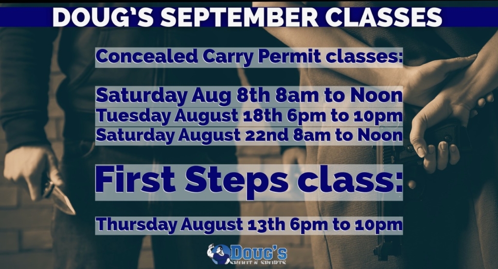 Dougs Shoot n Sports Sept 2026 Classes